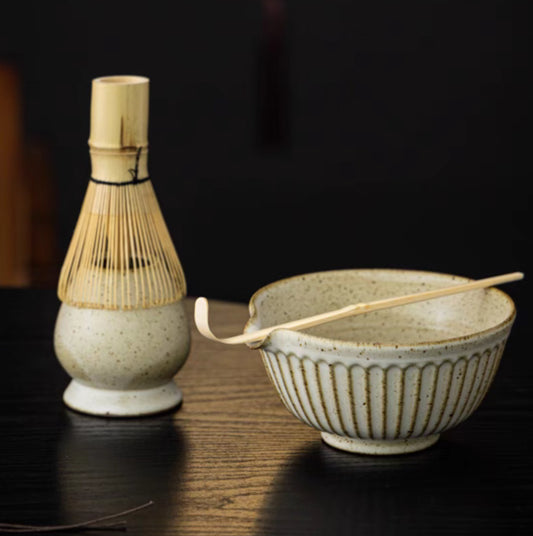 Handmade cake  matcha bowl set