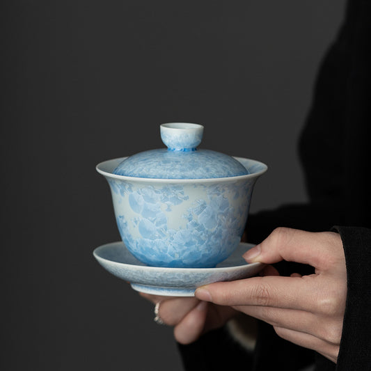 SONGPU Gaiwan blue Crystalline Glaze