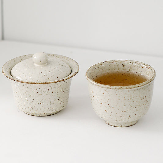 GaiWan  rough natural caremic Joy Stacking set