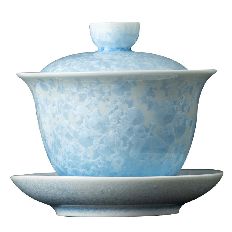 SONGPU Gaiwan blue Crystalline Glaze
